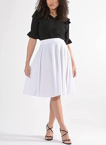 Flared Skater Midi Skirt