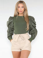 Load image into Gallery viewer, Faux Leather Belted Wet Look Shorts With Strap
