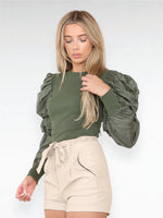 Load image into Gallery viewer, Faux Leather Belted Wet Look Shorts With Strap
