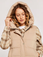 Load image into Gallery viewer, Padded Gilet Hooded Jacket
