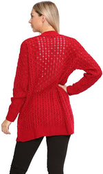 Load image into Gallery viewer, Crochet Knitted Oversized Cardigan
