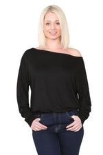 Load image into Gallery viewer, One Off-Shoulder Batwing Top
